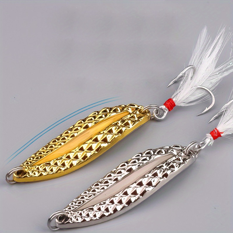 Luminous Spinner Spoon Fishing Lure Winter Metal Bass - Temu