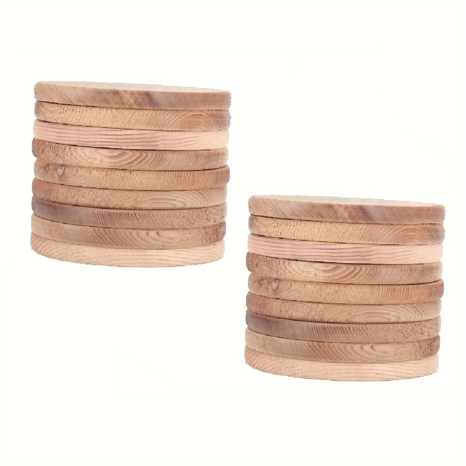 Round Wooden Coasters Blank Wooden Coaster Crafts With Non - Temu