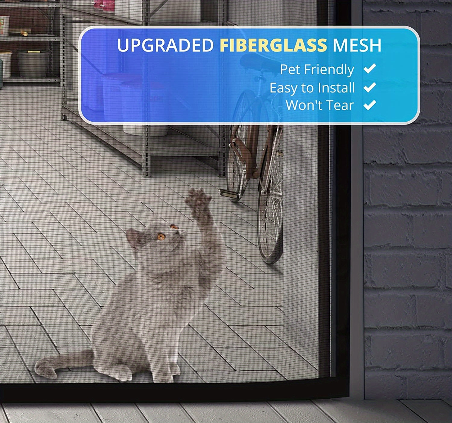 Double Garage Screen Door Strong Garage Door Net Temu