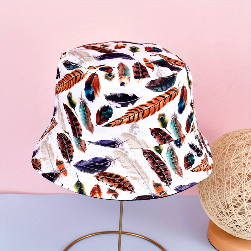 1pc Women Checkered Pattern Casual Bucket Hat For Summer
