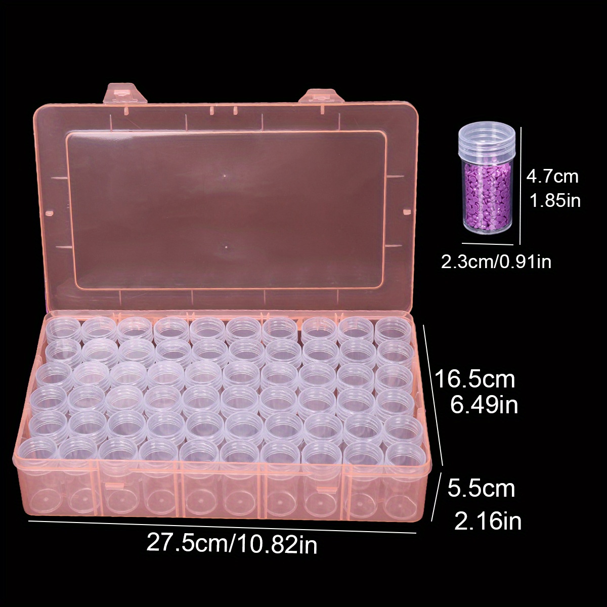 60 Slots Diamond Painting Accessories Storage Box Nail Art Embroidery Case  Kit
