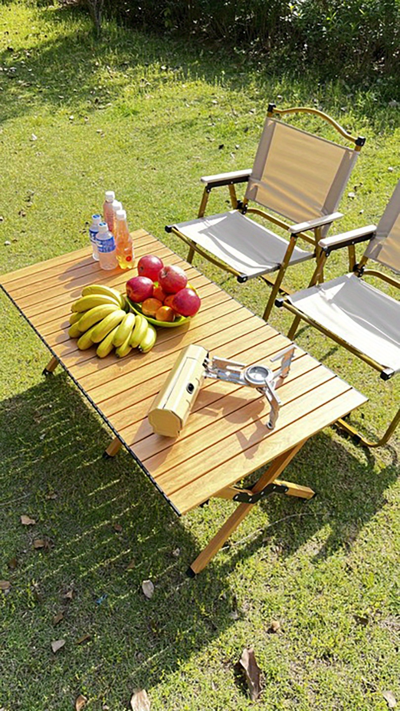 1pc Lightweight Foldable Aluminum Table Perfect For Outdoor