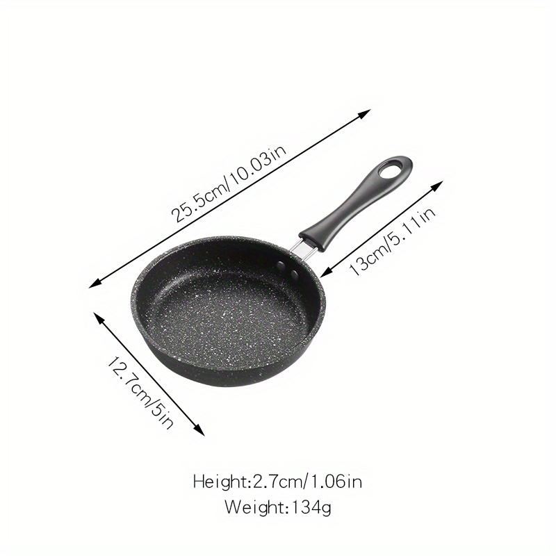 FCQLFYF 2 Pezzi Mini Padella,Nonstick Frying Pan Set,Mini Padella Di Ferro,Padella  Di Ferro Padella Pentole Antiaderente,Con Manici Per Uova e  Frittate(12CM,Nero) : : Casa e cucina