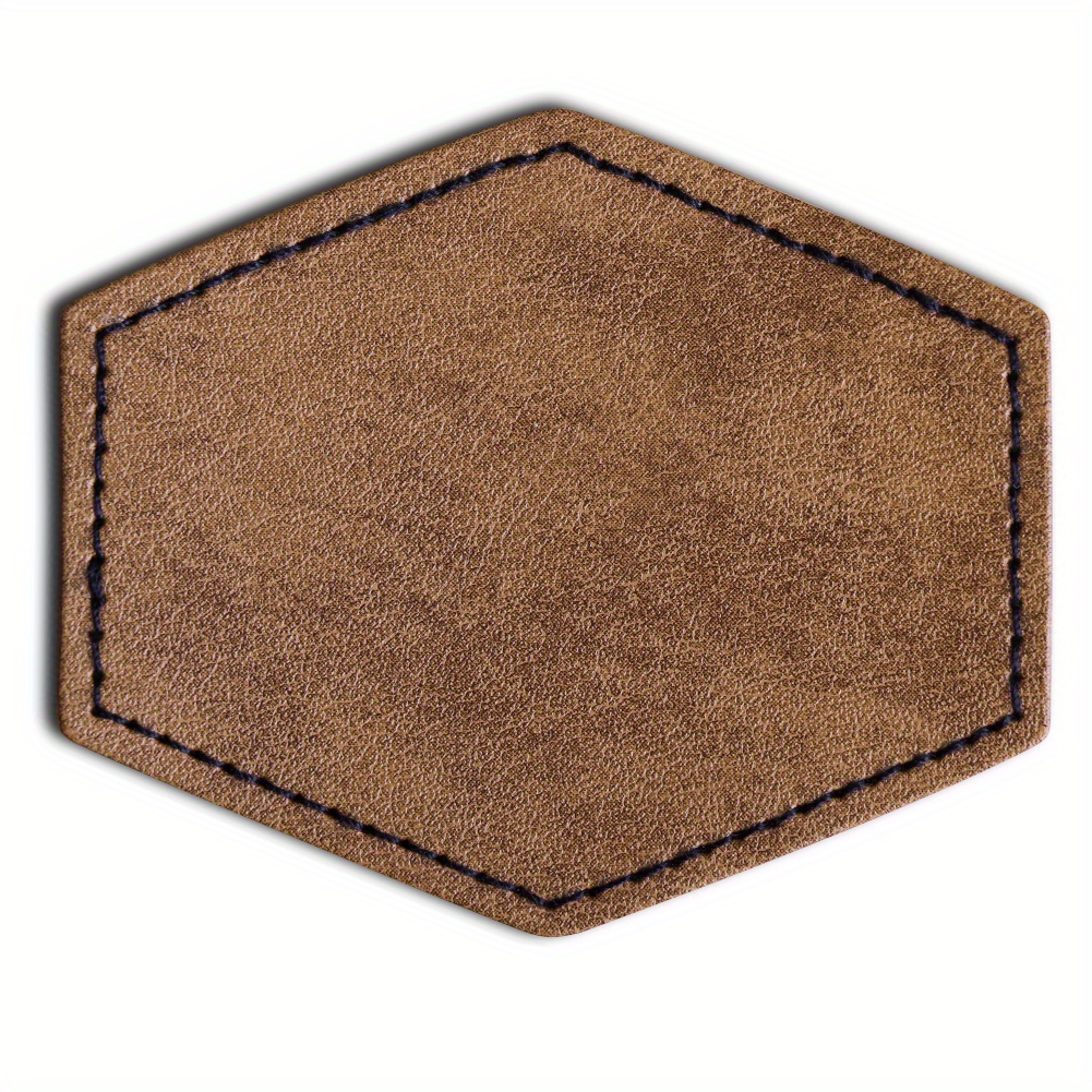 90pcs Blank Patches Leatherette Hat Patches with Adhesive Rustic Leatherette Rectangle Round Patch Faux Leather Patches for Hats Custom Fabric