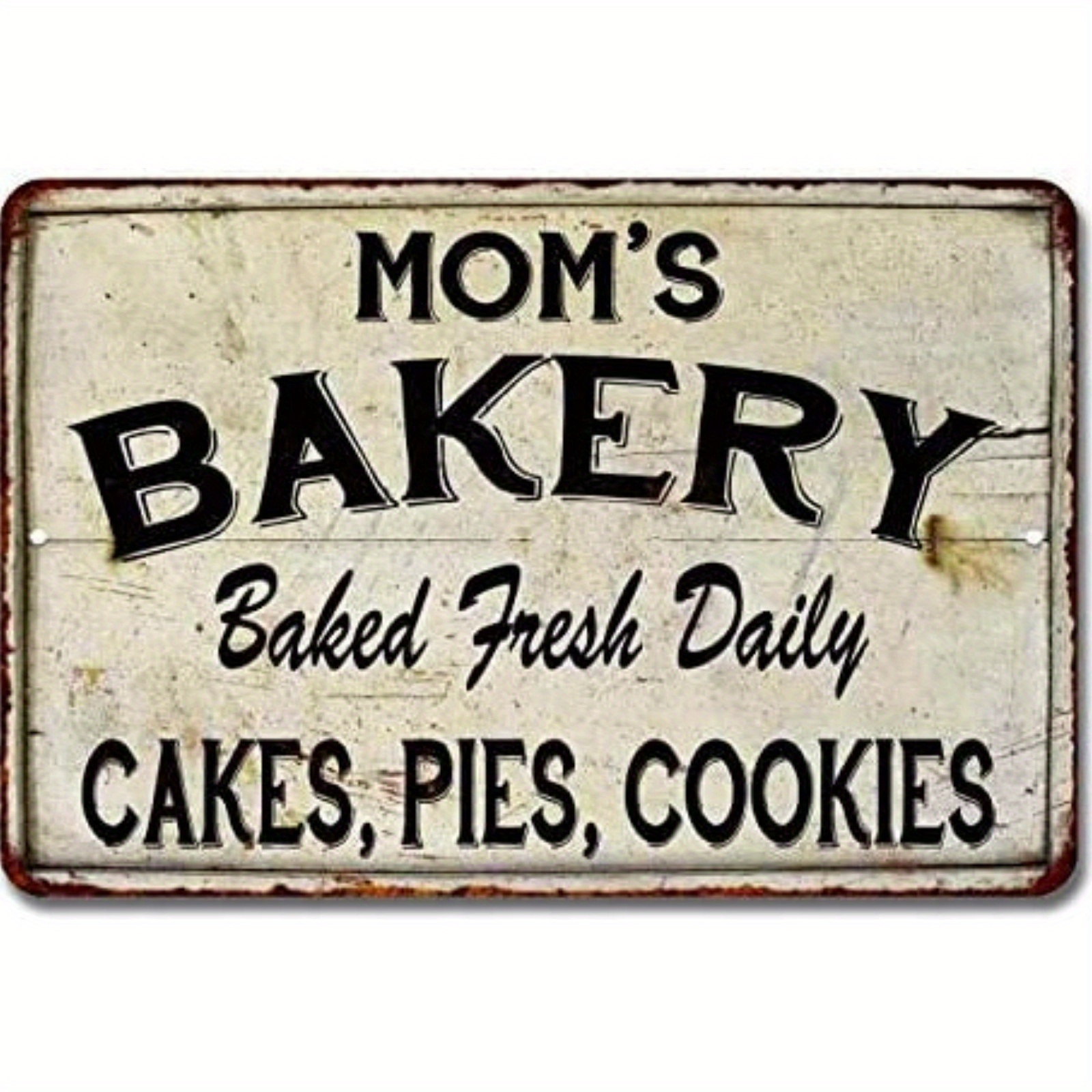 Vintage Mom's Bakery Sign Rustic Pies Temu