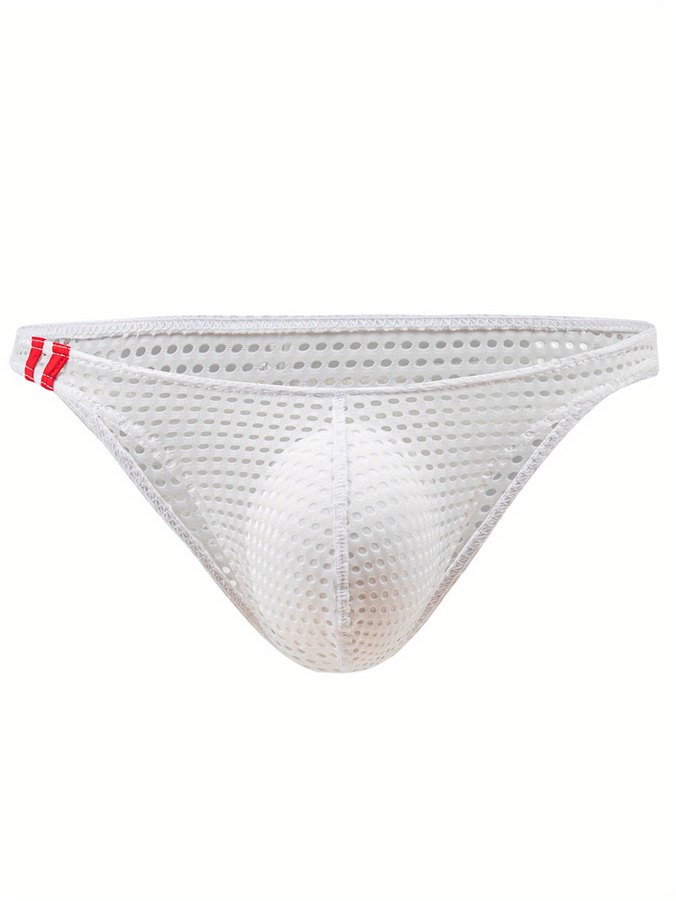 White Mesh Briefs- Pouch