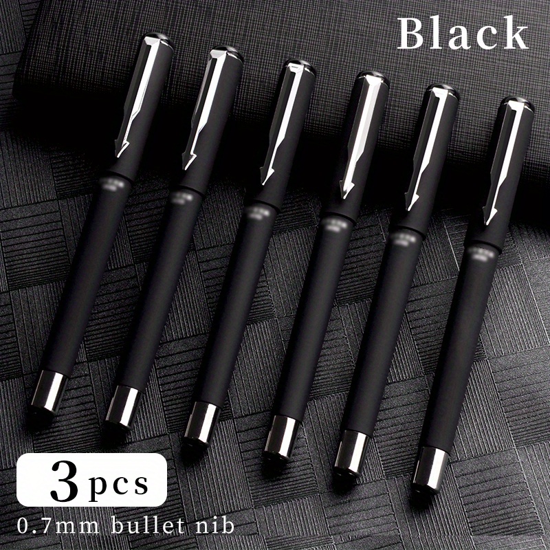 Rollerball Pen Bullet Tip 0.7mm 12 Pcs Titanium Steel Ballpoint Pen