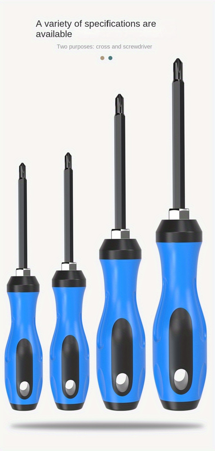 Blue Dual use Screwdriver Set Phillips Slotted Screwdriver Temu Ireland