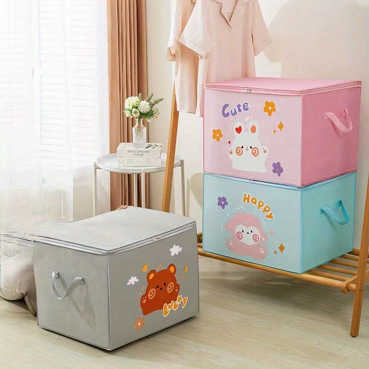 Cute Newest Wholesale Storage Box Foldable Cartoon Gift Box Suitcase Style  Kids Attractive Design Art Paper