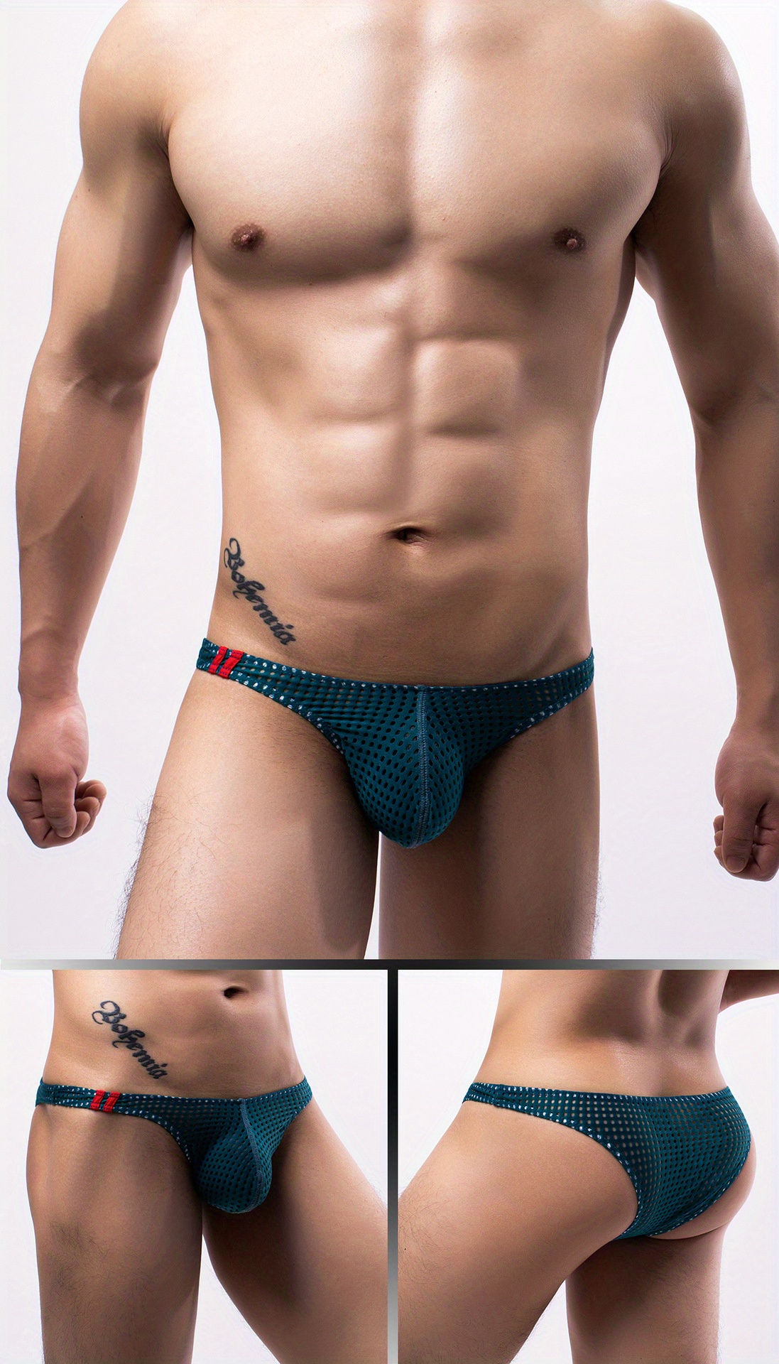 Men's Fashion Sexy Breathable Mesh Briefs Underwear Pouch - Temu