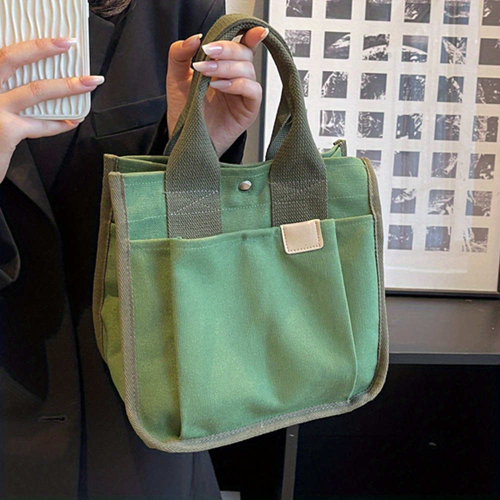 Vintage Canvas Tote Bag, Retro Small Handbag, Women's Casual Purse For  School & Commute - Temu