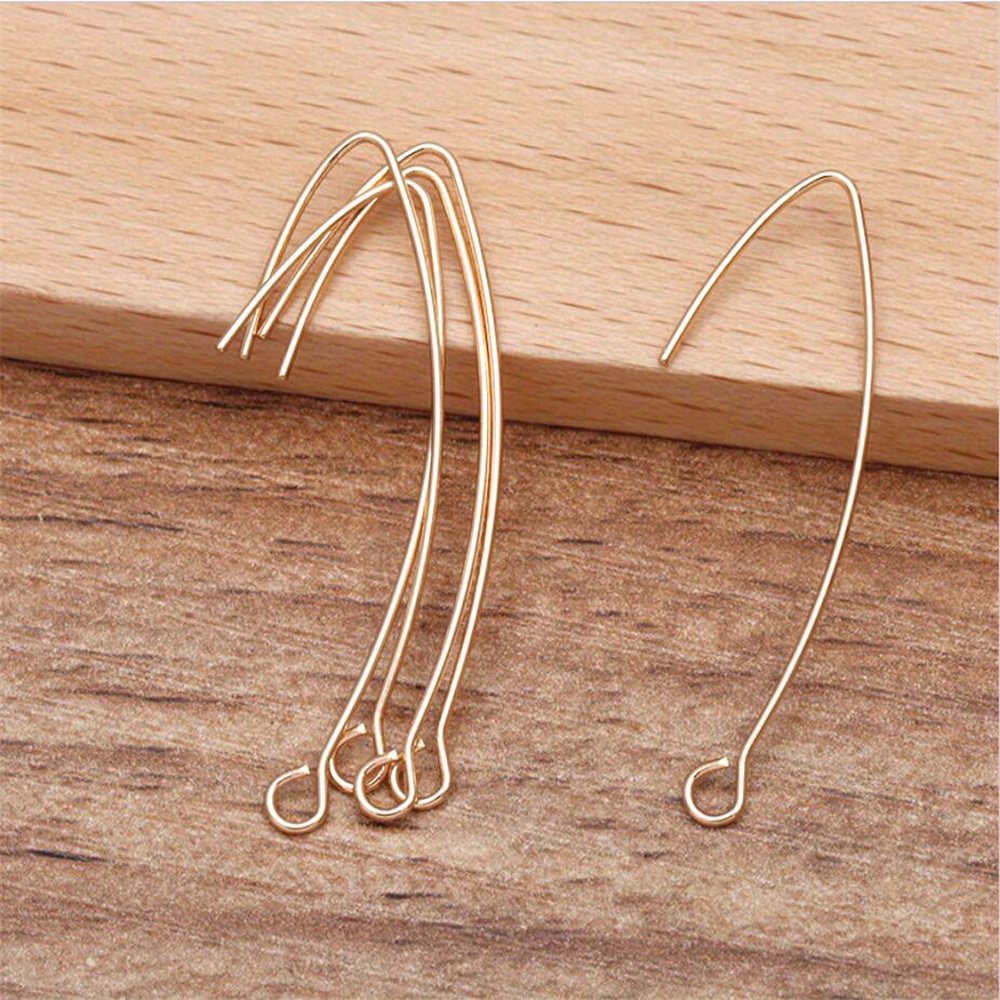 20pcs Golden Silvery Ear Wire DIY Assembly Ear Hooks