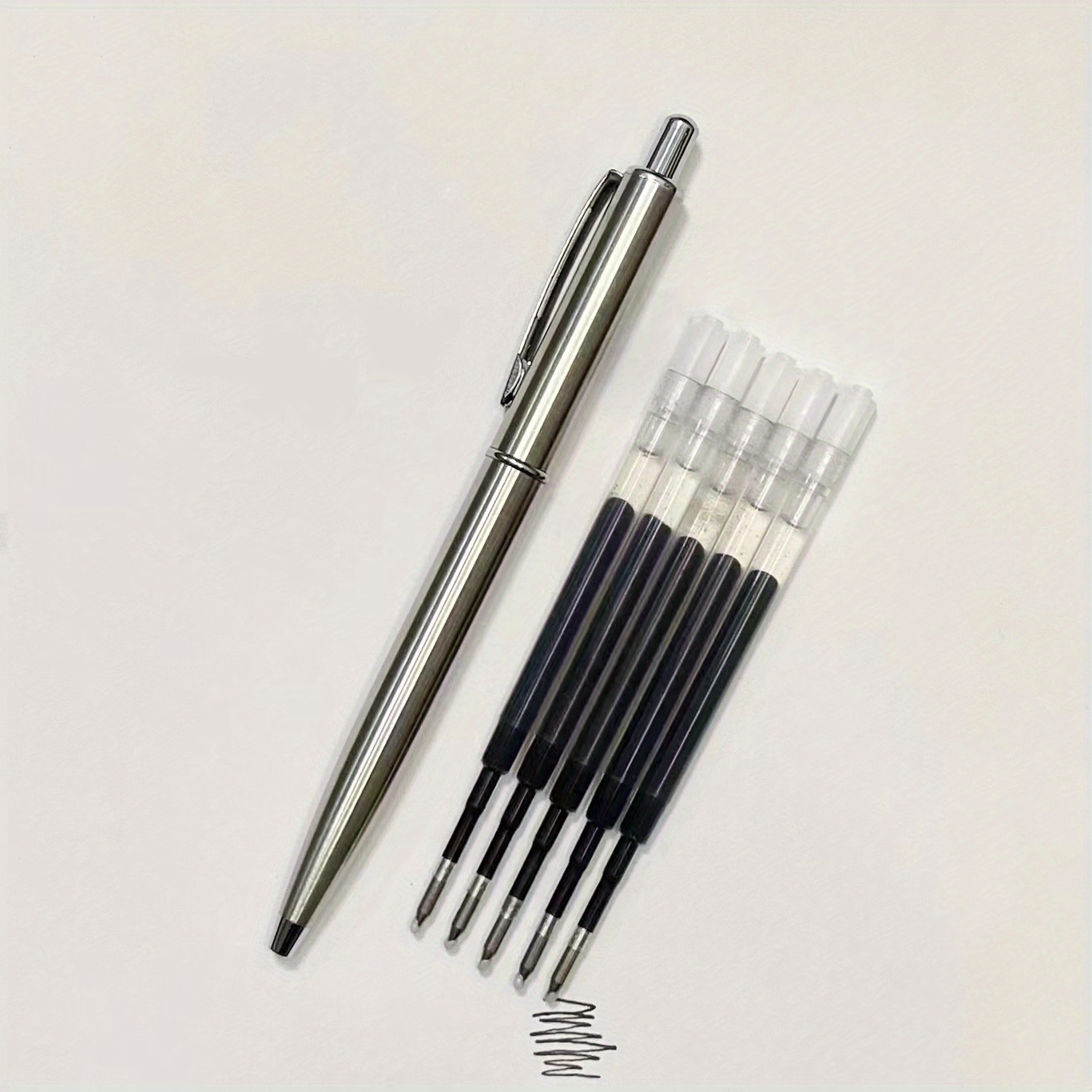 Ballpoint Pens Pen Holder Desk Metal Pens Glitter Pen Holder - Temu