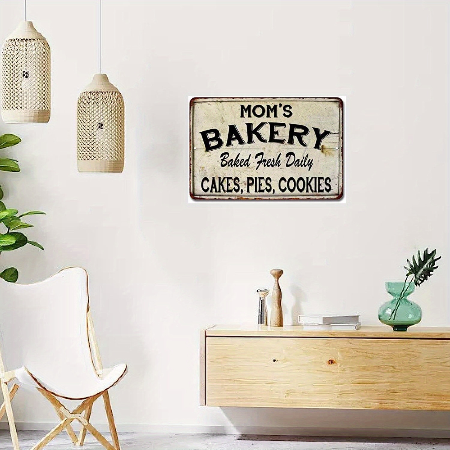Vintage Mom's Bakery Sign Welcome Rustic Pies - Temu
