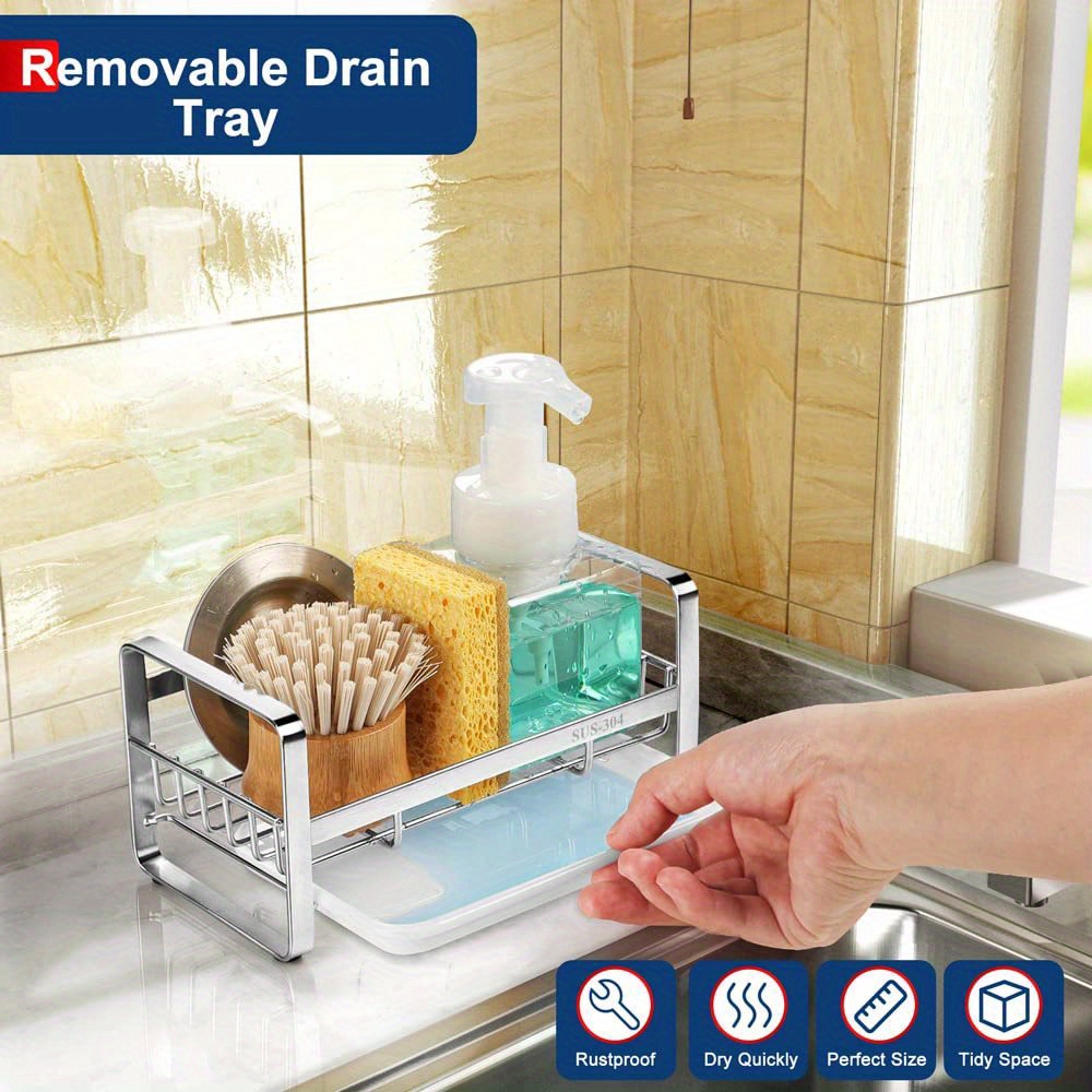Kitchen Faucet Rack Sponge Drain Basket Detachable Drain Temu
