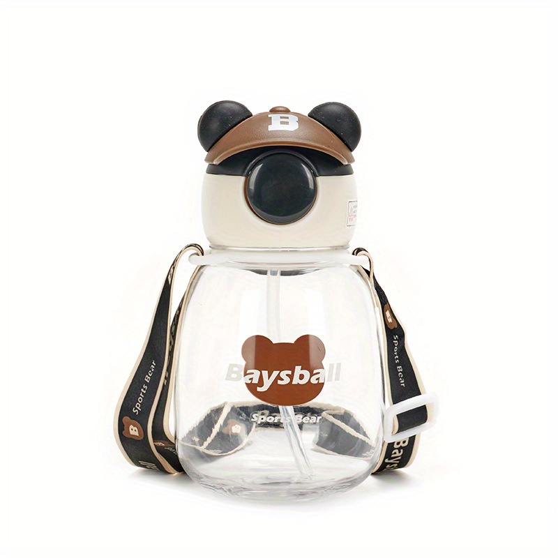 22oz Cartoon Little Bear Sippy Cup Leakproof Plastic Water Bottle