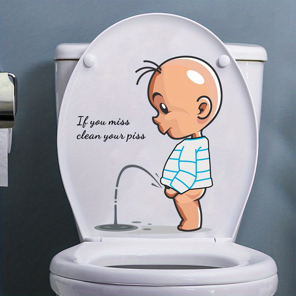 Cartoon Self adhesive Toilet Cover Sticker Waterproof Toilet - Temu