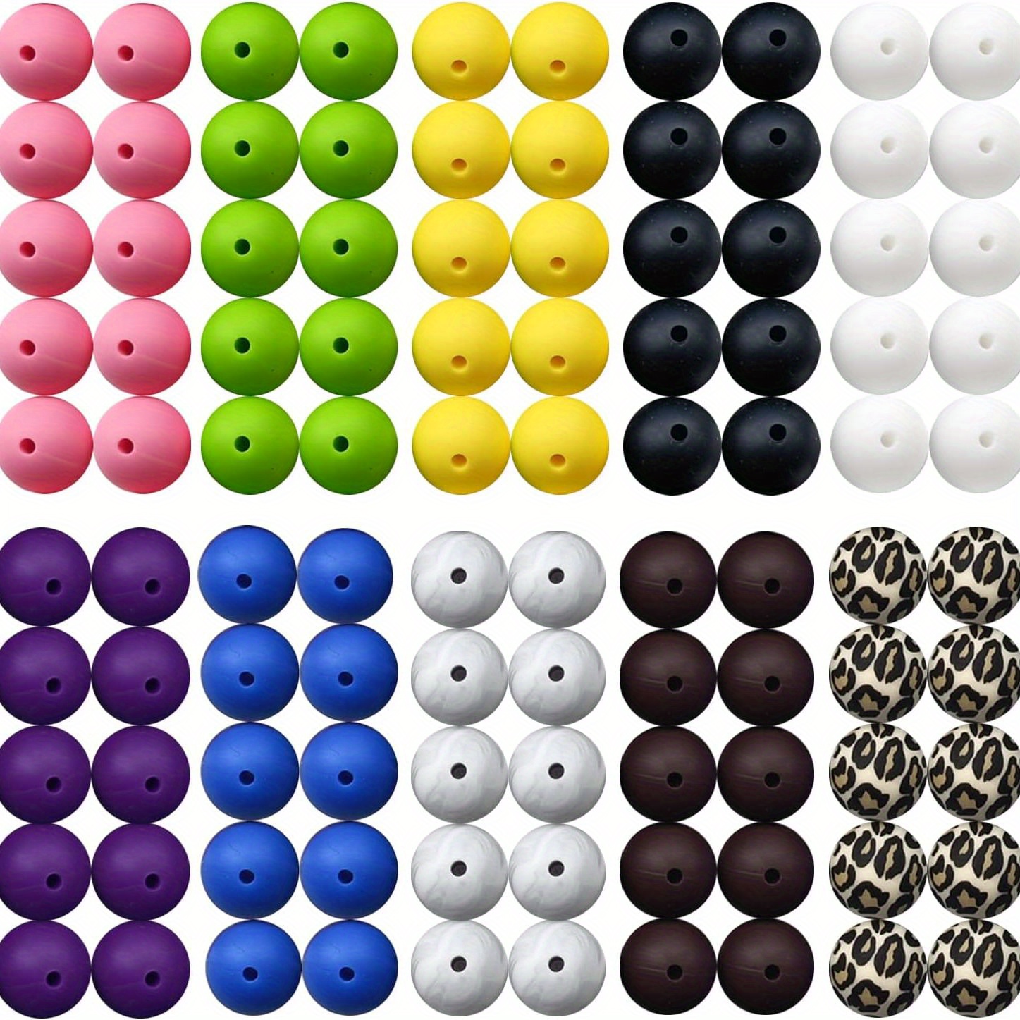 Silicone Beads Keychain Making Kit Color Silicone Beads - Temu