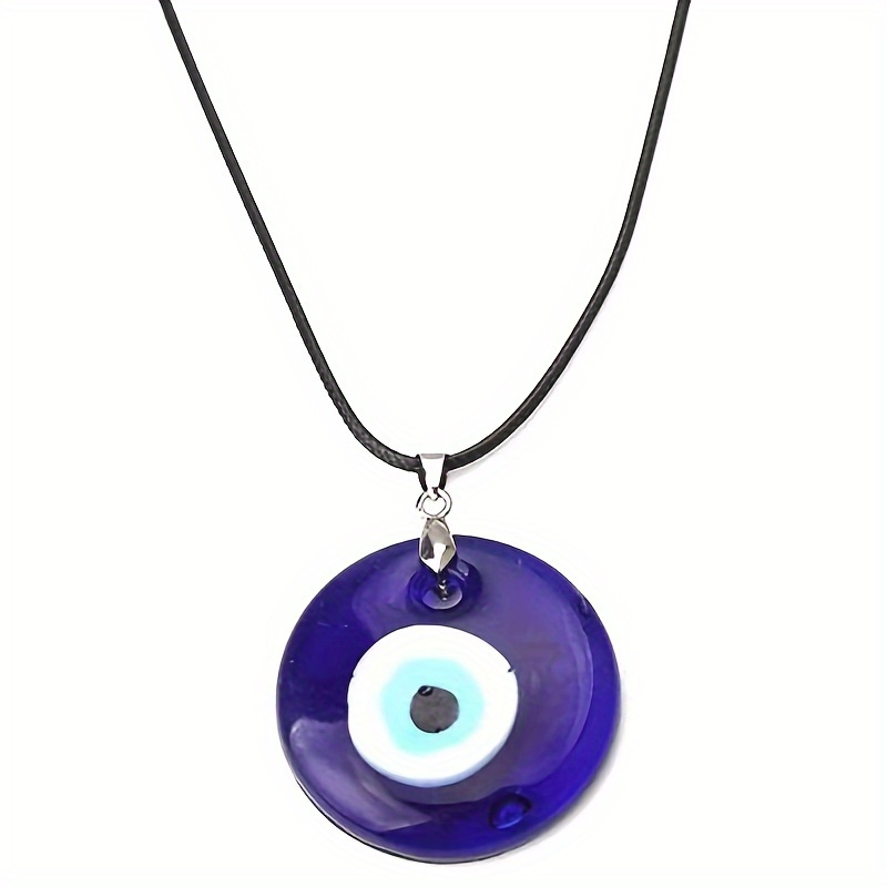 Blaues Glas Türkisches Auge Anhänger Halskette - Temu Austria
