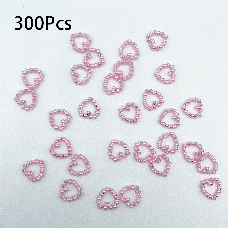 50pcs/Pack Valentine's Day Nail Charms Hollow Heart Love Alloy Nail Jewelry  For Nail Art Decoration