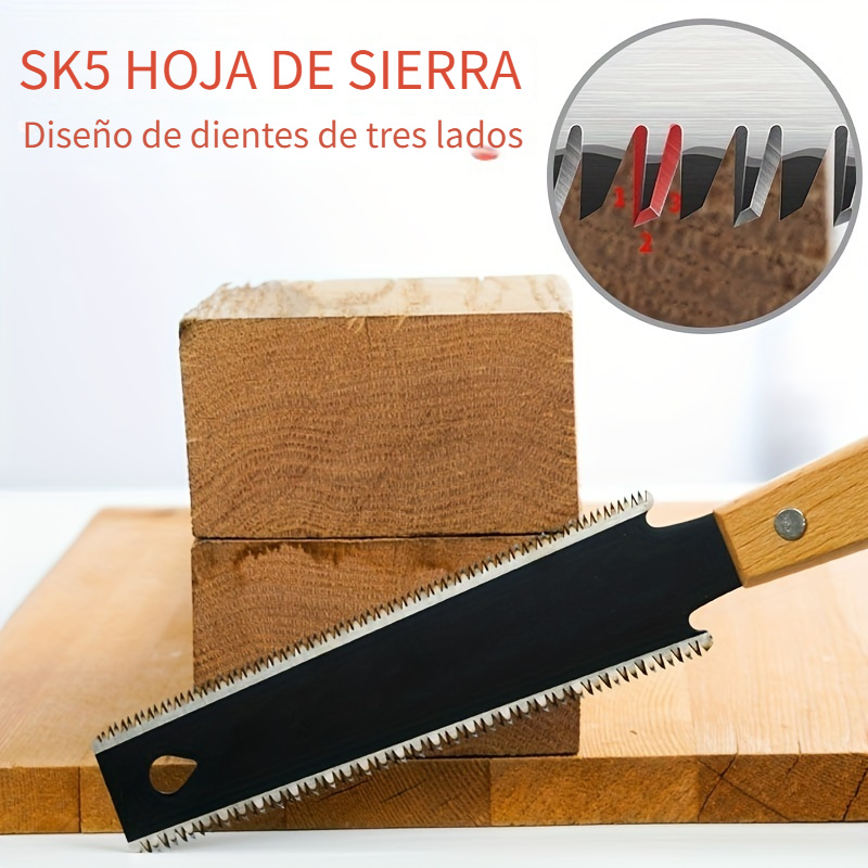 1pc Sierra De Doble Filo Japonesa Acero SK 5 Hoja Flexible - Temu Chile