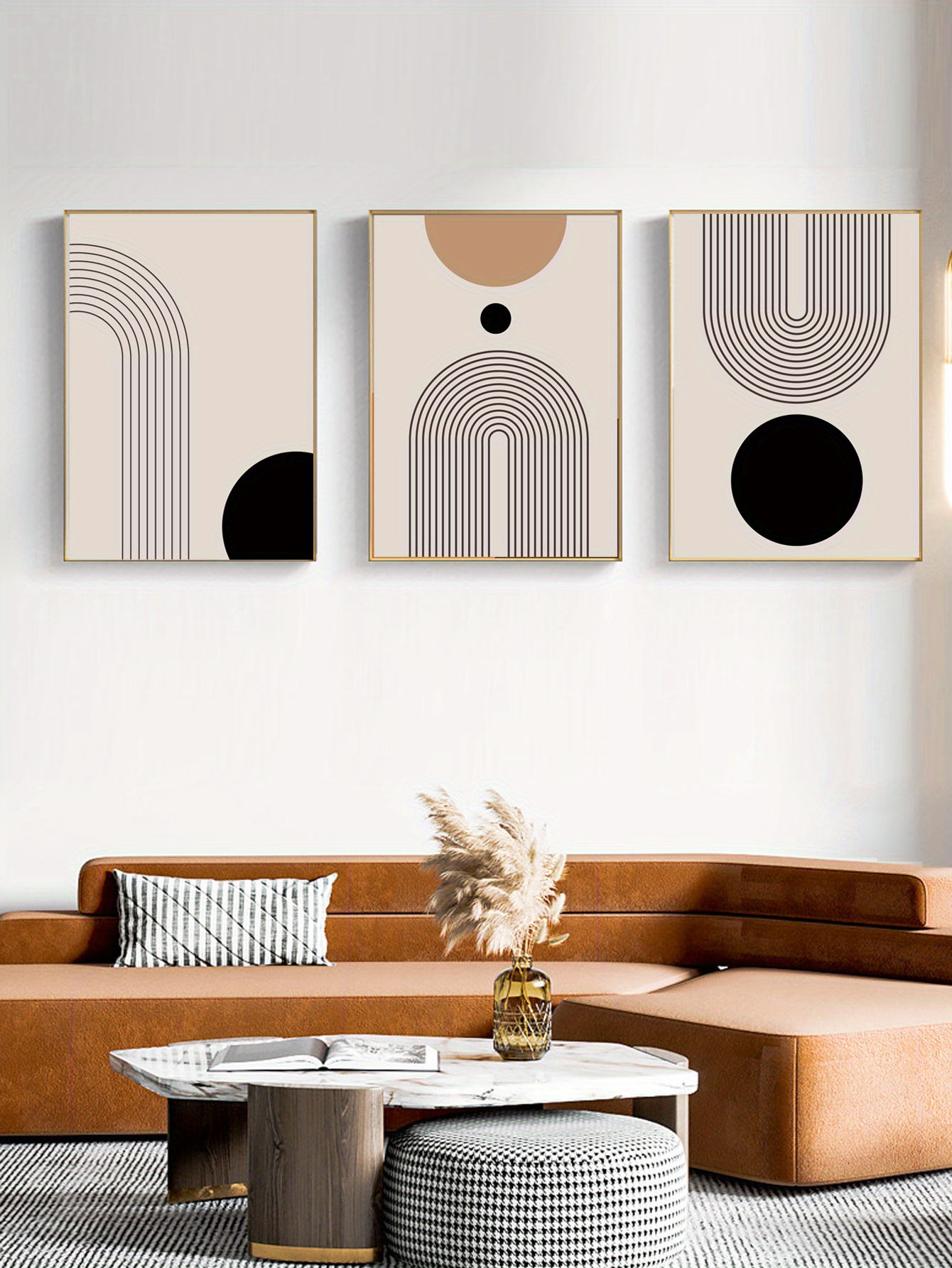 Geometric Line Pattern Unframed Painting Modern Wall Art Temu Australia