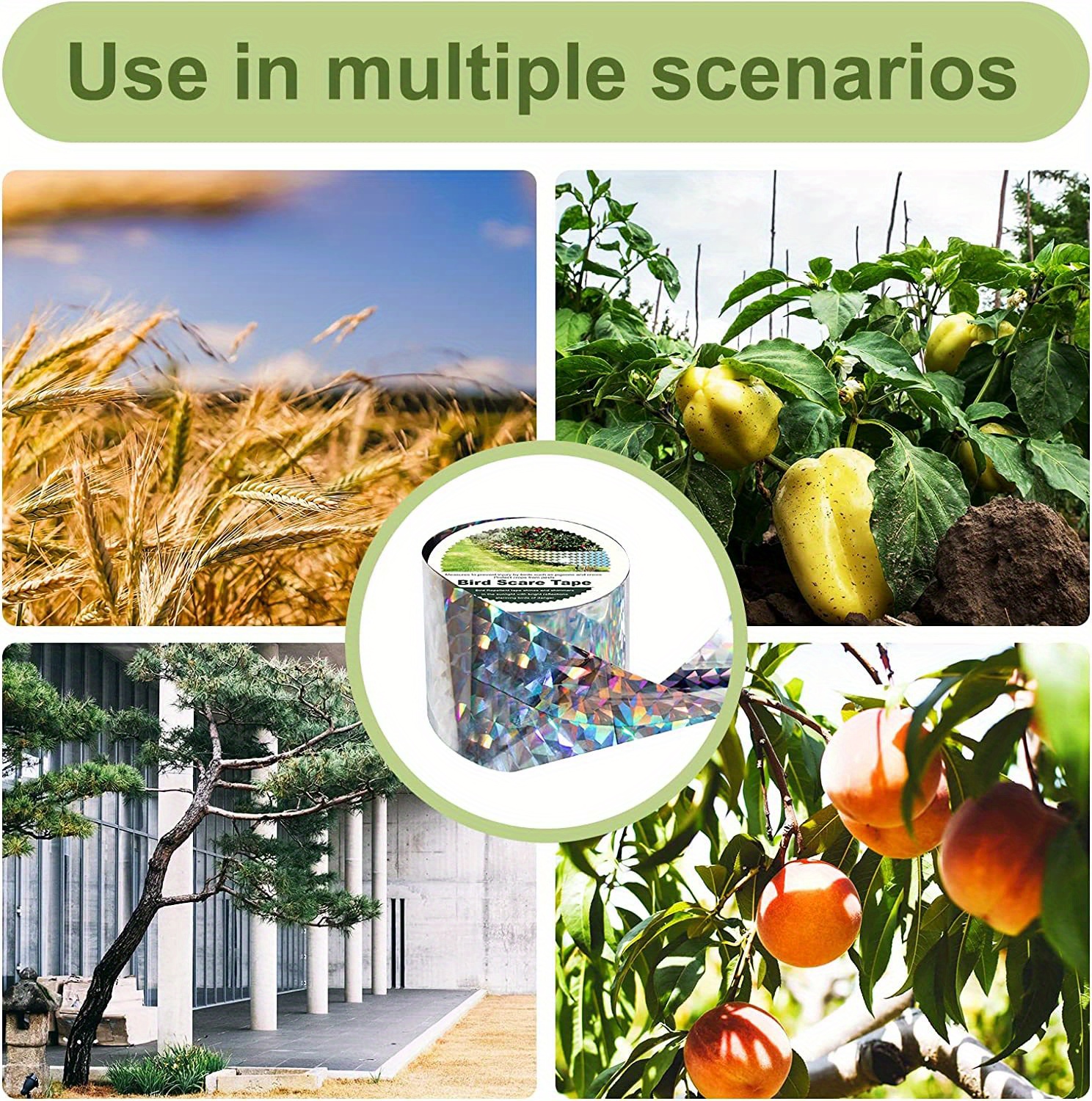 Bird Scare Tape Bird Scare Repellent Flash Tape Reflective - Temu