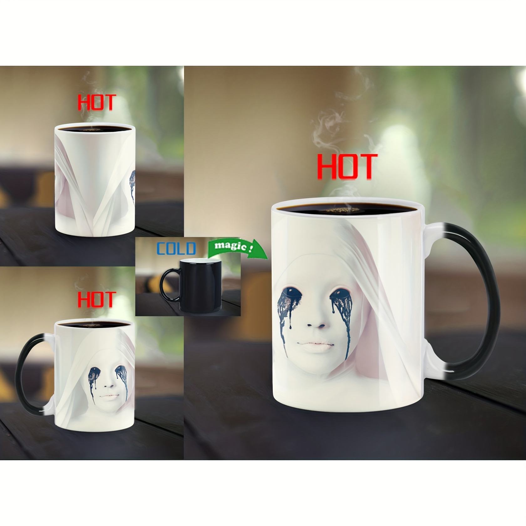 1pc, Man Face Coffee Mug, 11oz Ceramic Coffee Cups, Novelty Water Cups, For  Hot Or Cold Drinks Such As Cocoa, Milk, Tea Or Water, Summer Winter