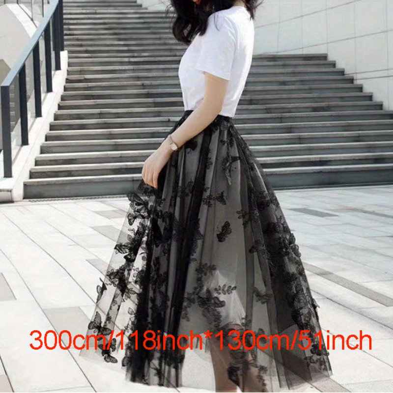 1pc Mesh Embroidery 3D Butterfly Fabric Dress DIY Sewing Accessories
