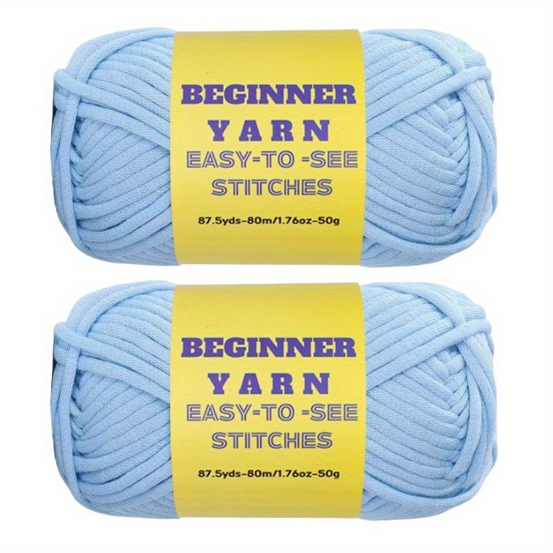 Fedmut Easy Yarn for Crocheting, 200g/273 Yards Crochet Yarn for Beginners  with Crochet Hook, Thick Chunky Yarn with Easy-to-See Stitches for Dolls