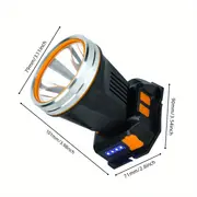 1pc upgrade big light cup headlamp with high brightness and far throw distance waterproof and rechargeable led fishing camping headlight details 2