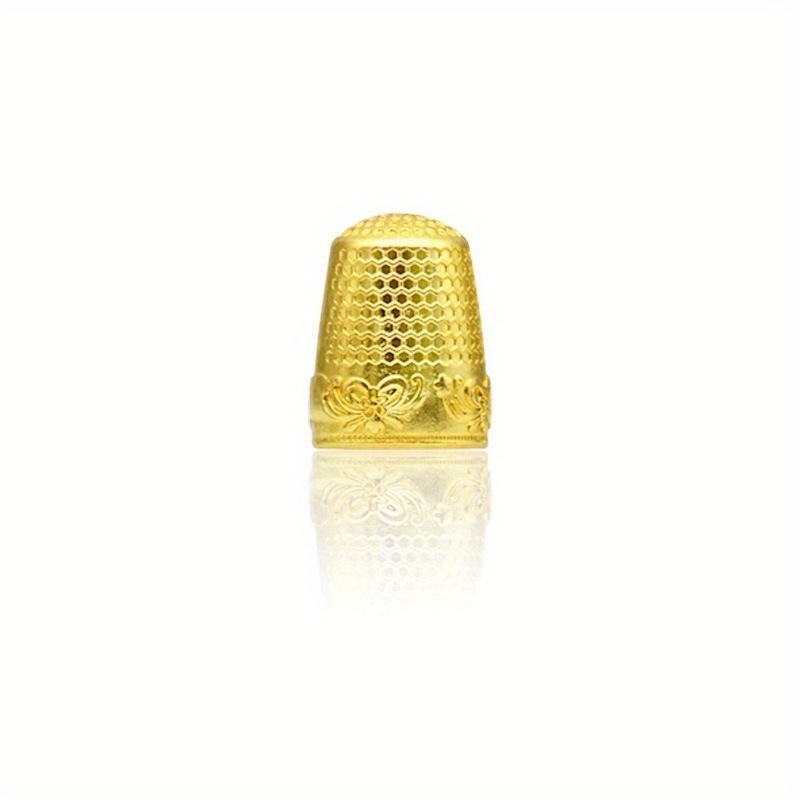 1/6Pcs Copper Sewing Thimble Adjustable Sewing Thimble Rings Cap Leather  Coin Finger Protectors for Sewing