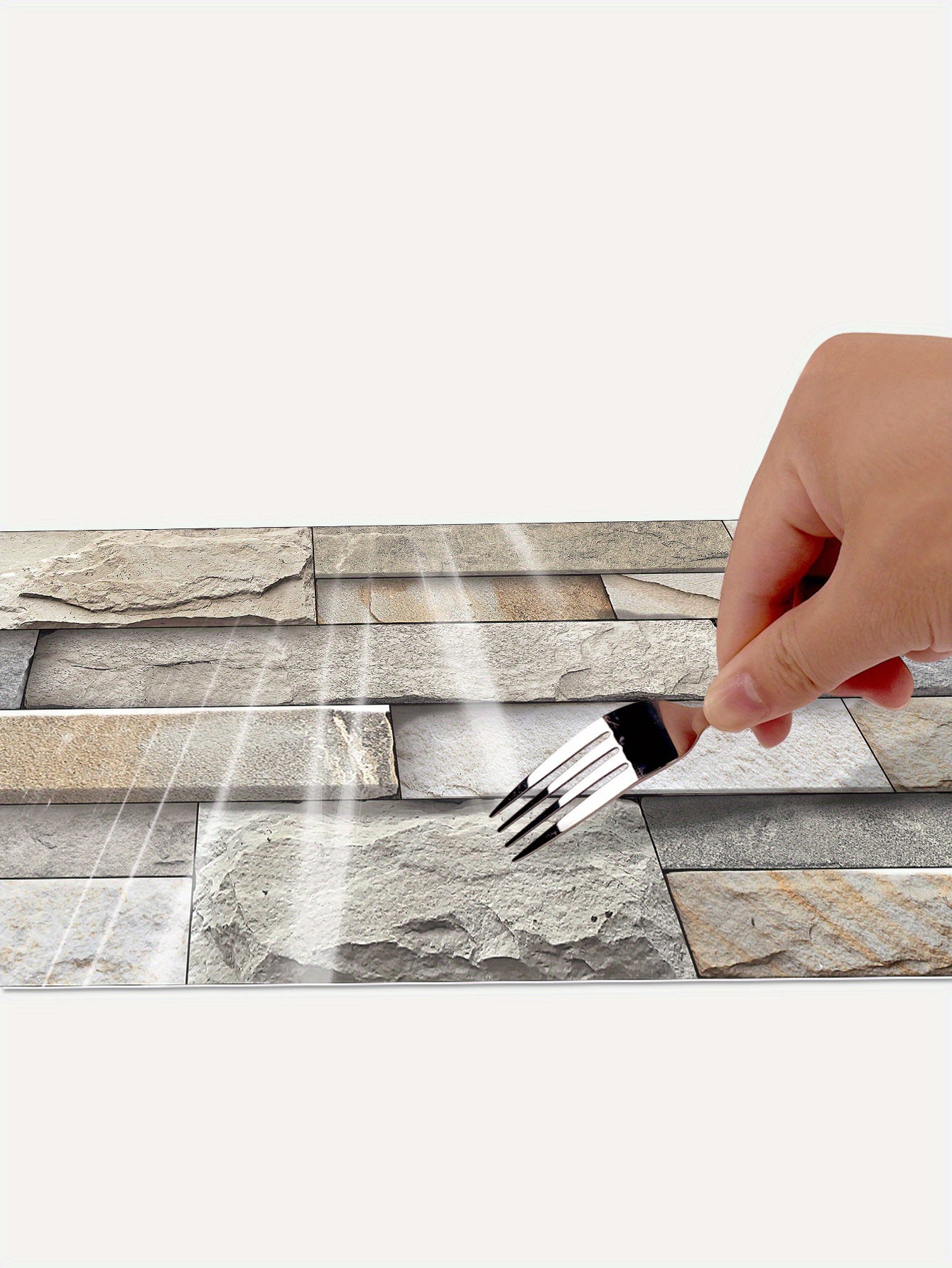 6 Pegatinas De Pared De Azulejos De Piedra De Cerámica De Imitación, Papel  Pintado Autoadhesivo Desmontable Para Papel Pintado Adhesivo Impermeable, P