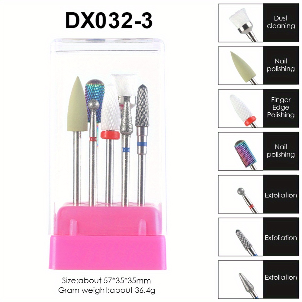 Professional Nail Drill Bits Set Ceramic Carbide Remover - Temu United ...