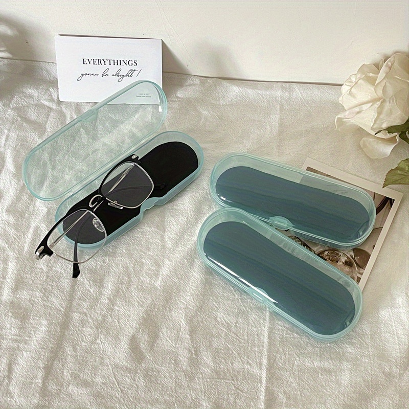 Cute Glasses Case Box Transparent Carry Box Eyewear Sunglasses