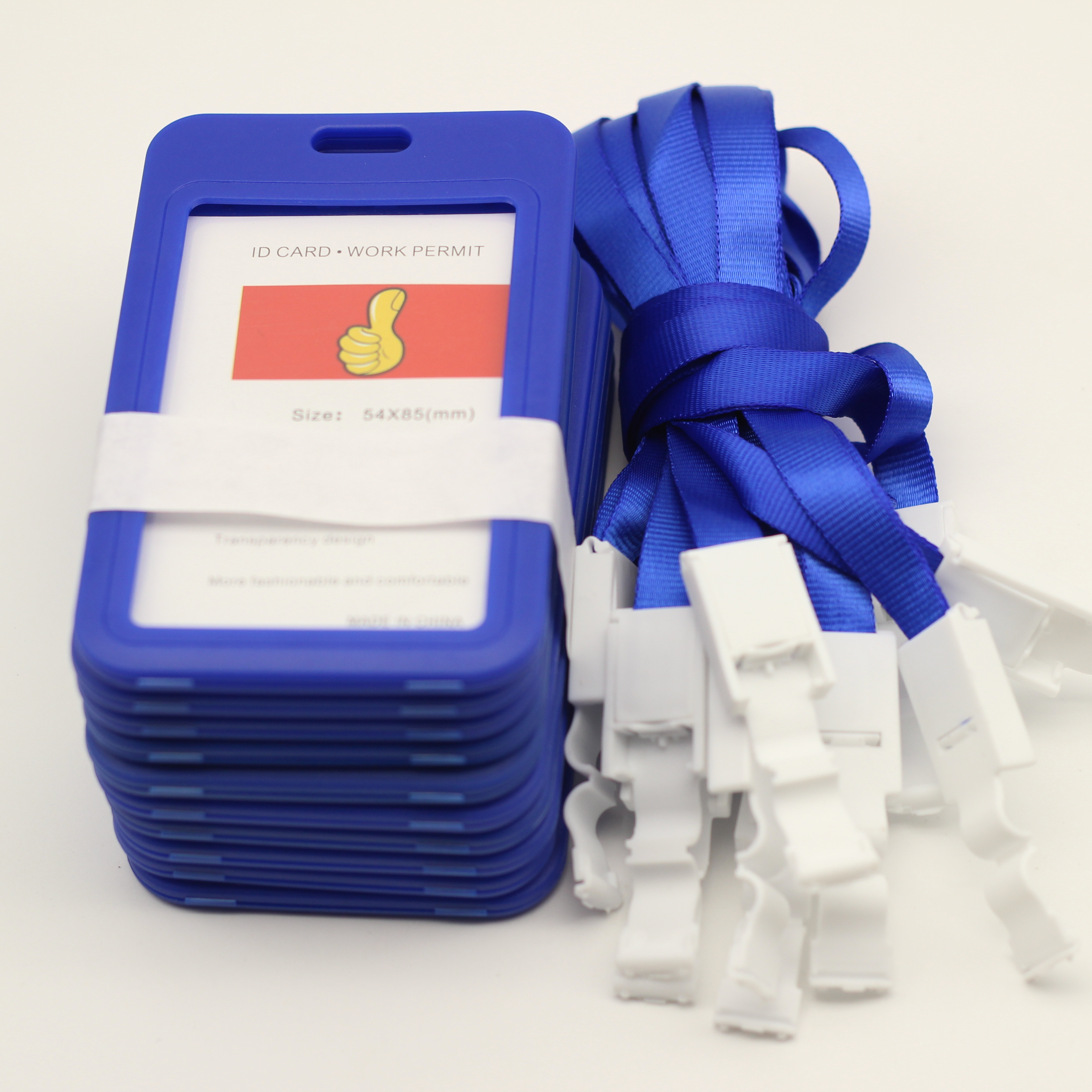 TEMU 10pcs Soporte de tarjeta de trabajo Soporte de tarjeta de identificación Soporte de tarjeta de identificación con cordón