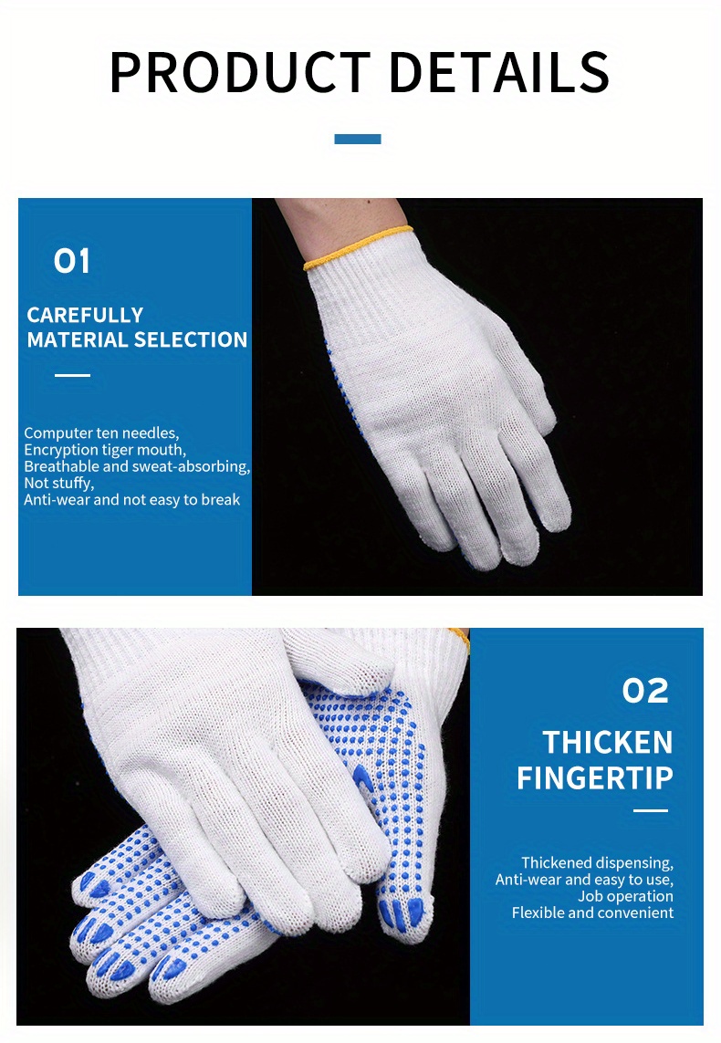 Safety Work Gloves cotton Thread Dispensing Gloves - Temu