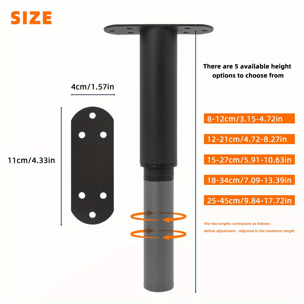 Adjustable Height Bed Frame Support Leg Multifunctional Temu Australia