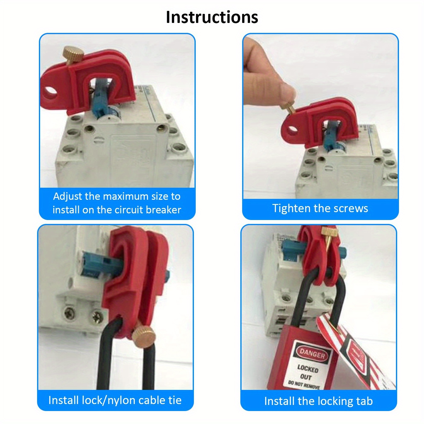 Circuit Breaker Lockout Device Lockout Tagout Kit Breakers Single ...