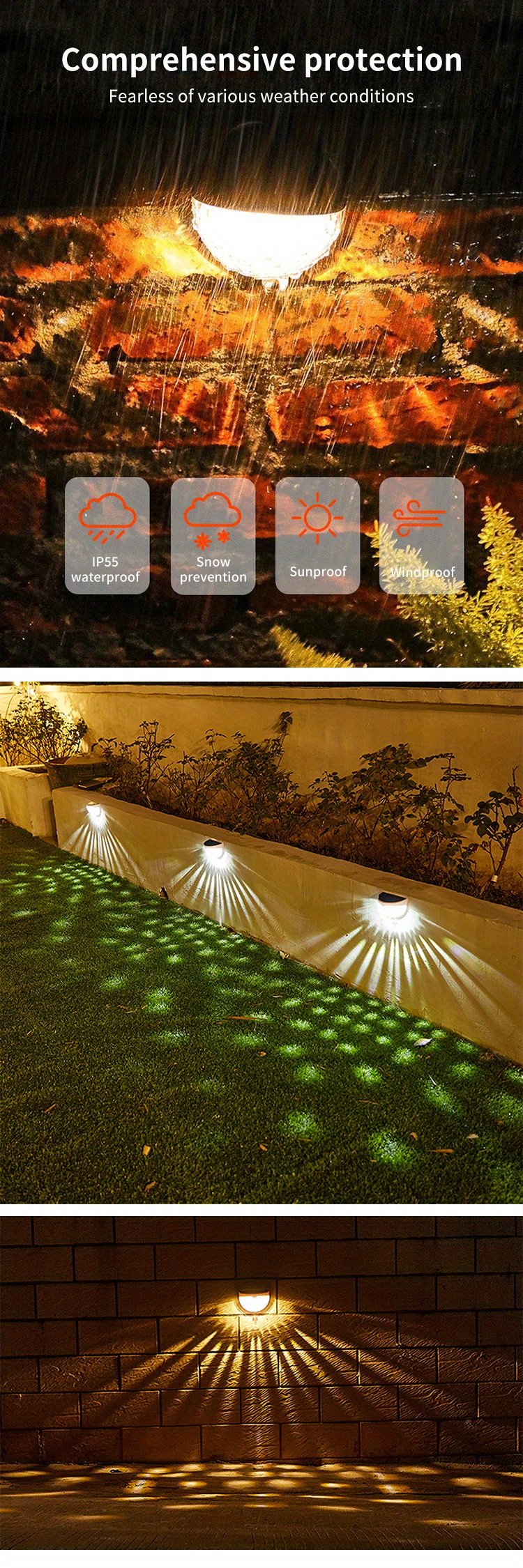 Farola solar clásica Tivoli luz blanca cálida para jardín - TFV
