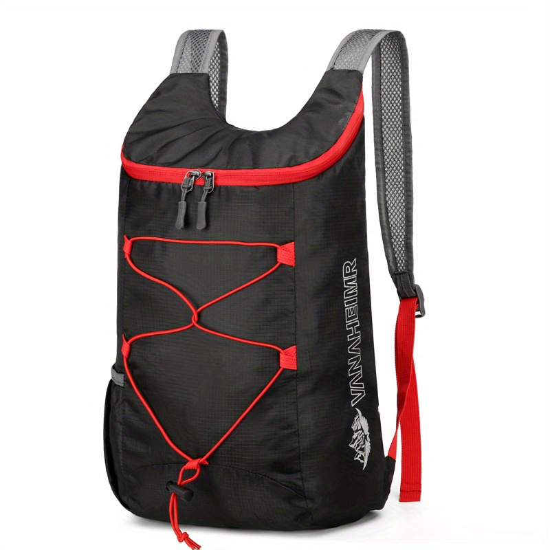Mochila plegable portátil ligera impermeable mochila plegable ultraligera  al aire libre para mujeres hombres viajes senderismo, Naranja- 20L
