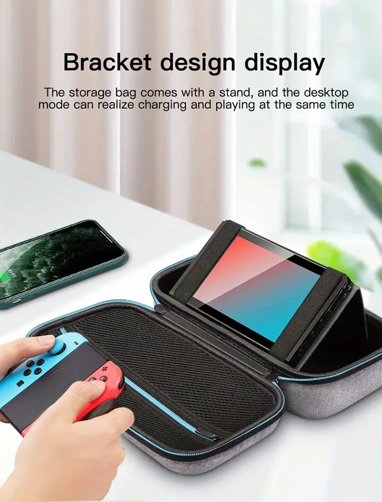 for nintendo switch switch oled storage bag free combination storage game console accessories finishing bag shockproof and waterproof simple and portable hard bag details 2
