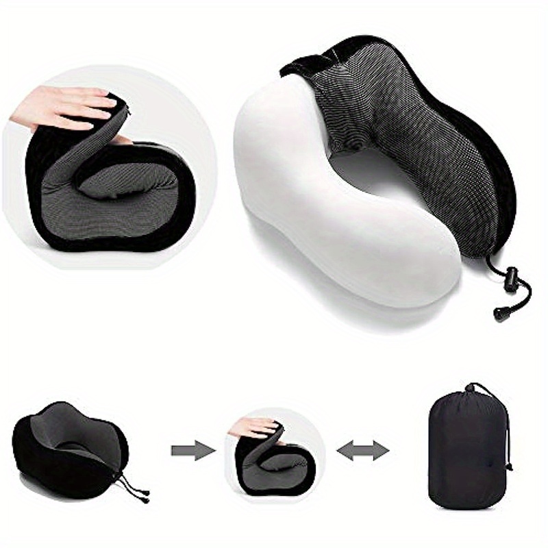 1pc u shaped memory foam neck   travel pillow neck cervical airplane pillow cervical travel bedding pillow details 1