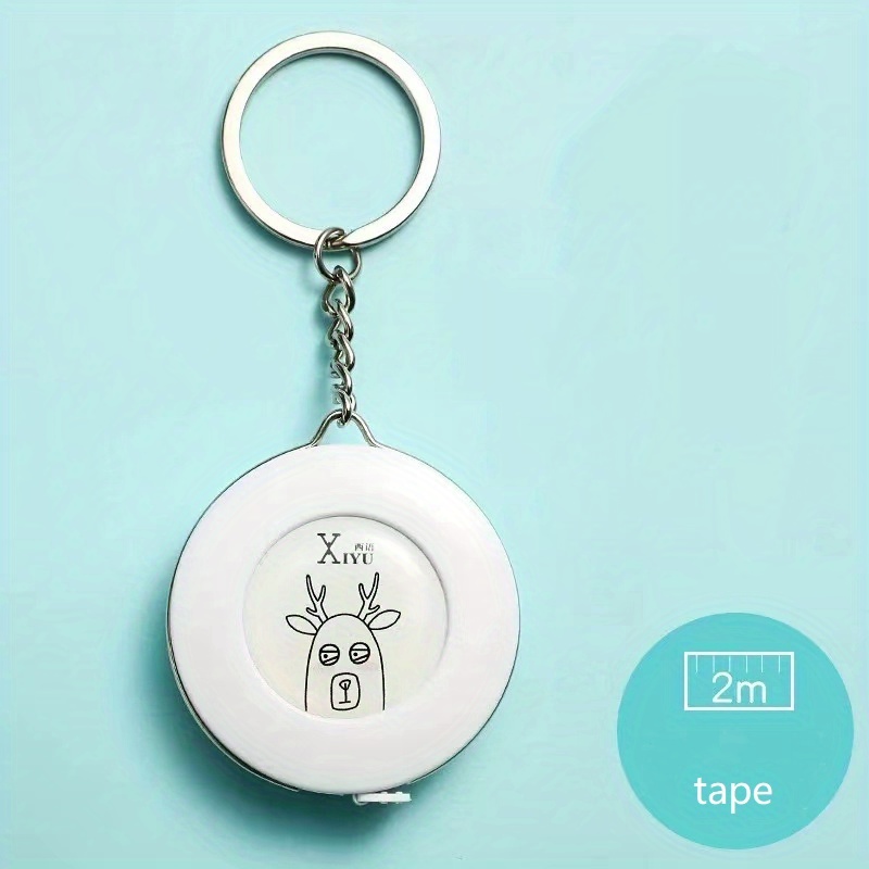 1pc Cute Mini Retractable Keychain Tape Measure,Portable Backpack Keychain  Tape Measure,Metric And British Portable Mini Tape Measure.