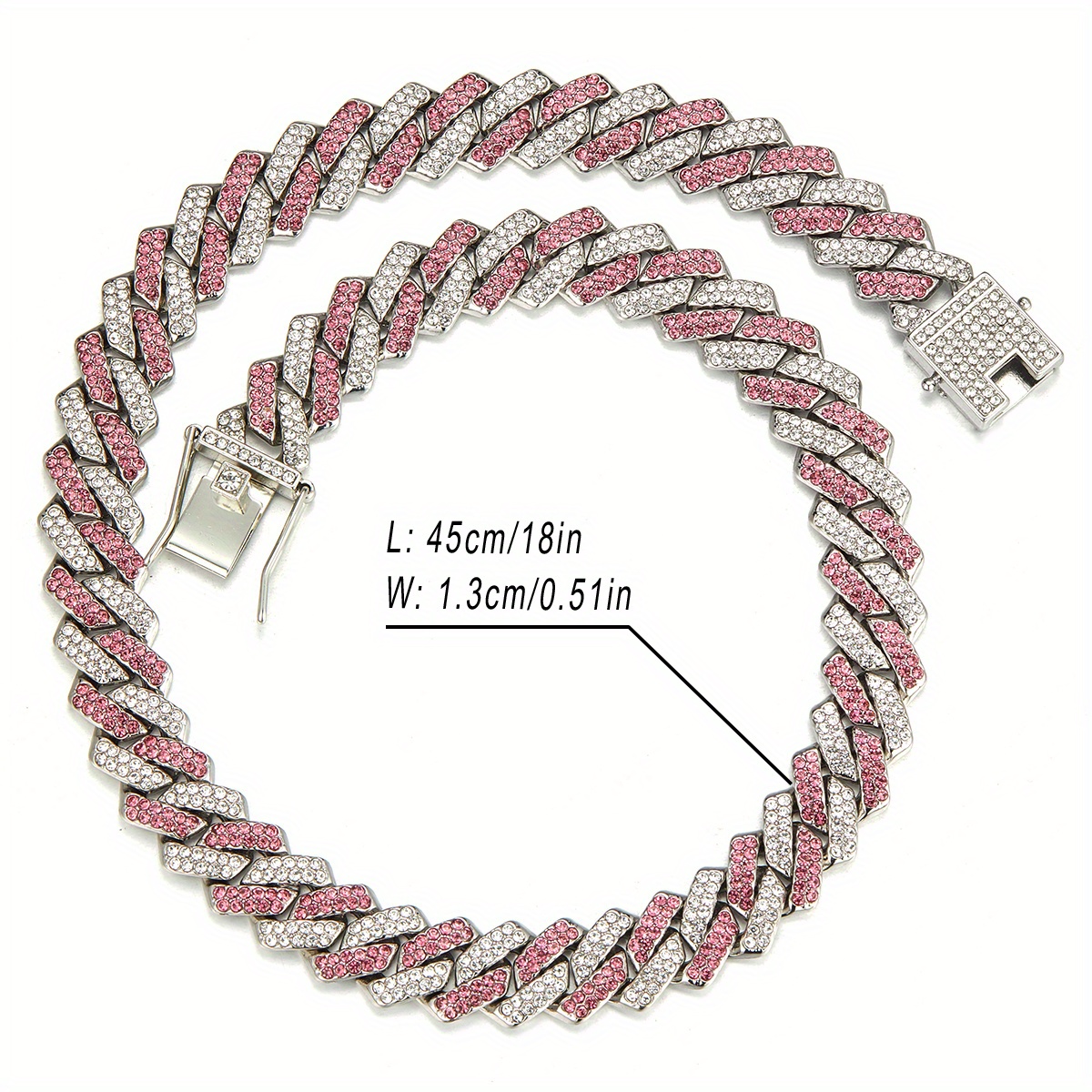 Pink cuban clearance chain