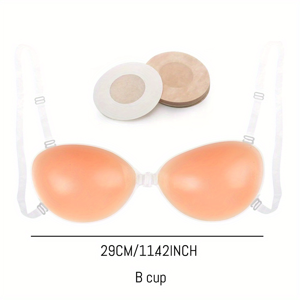 ❤️【Ready Stock】Women Invisible Push Up Reusable Strapless Bra A B C D Cup  Bra Self-Adhesive Silicone