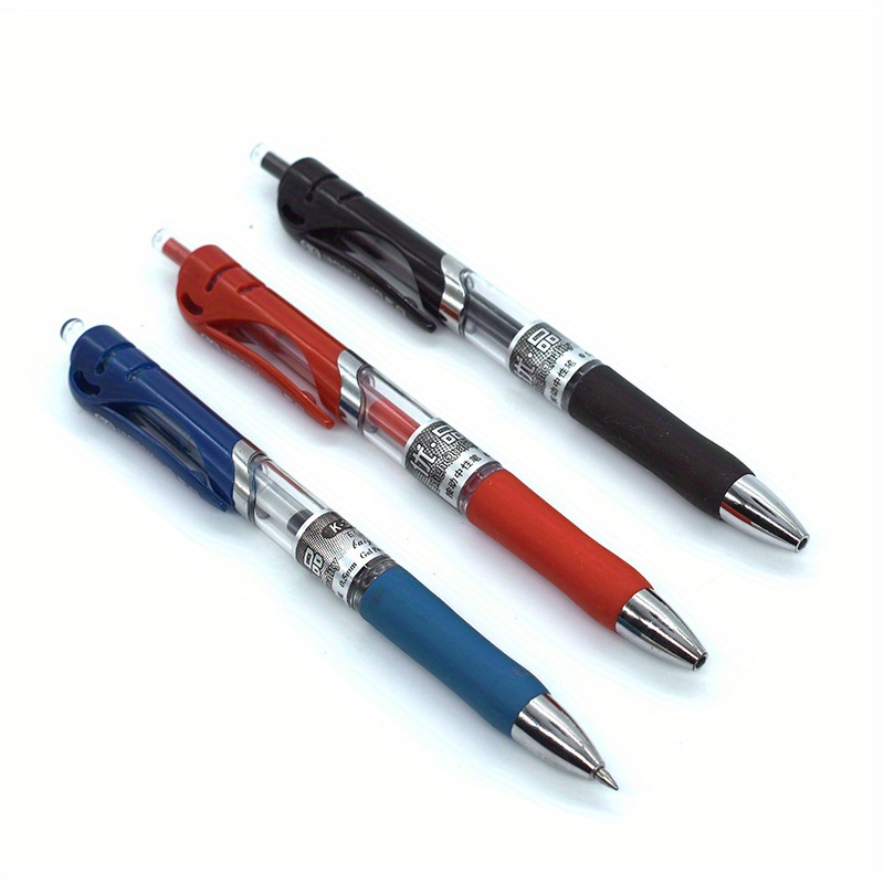 Retractable Gel Pens Set Black/red/blue Ballpoint For Writing Refills  Office Accessories School Supplies Stationery - Temu Philippines