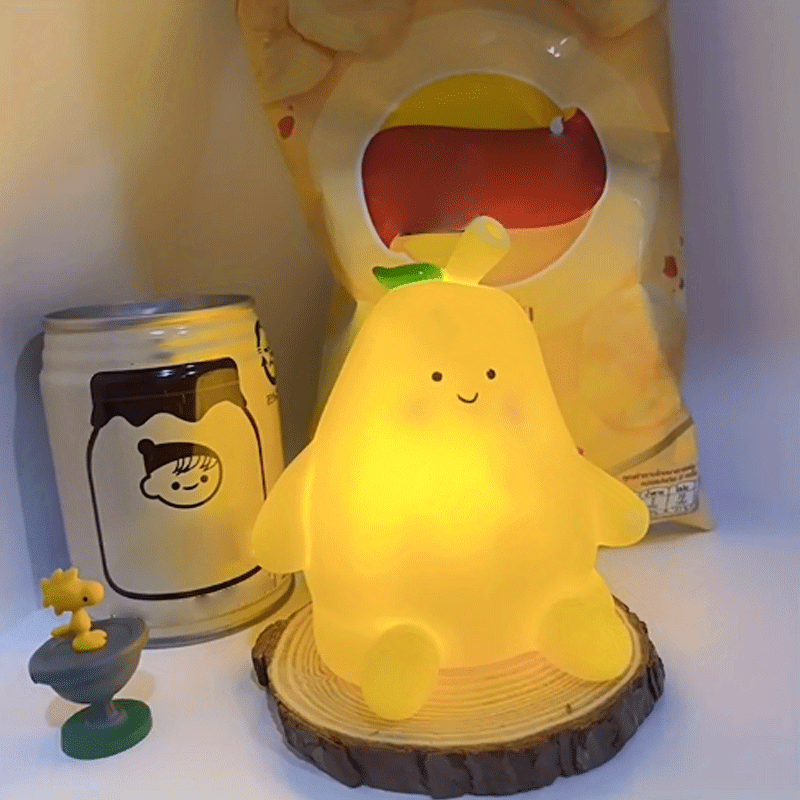 Lampe Qui Change De Couleurs Veilleuse LED En Forme De Poire Rechargeable/batterie Colorée à Intensité Variable En Silicone Lampe De Chevet Décoration Lumière Cadeau Enfant (2 Pièces Veilleuse Nomade