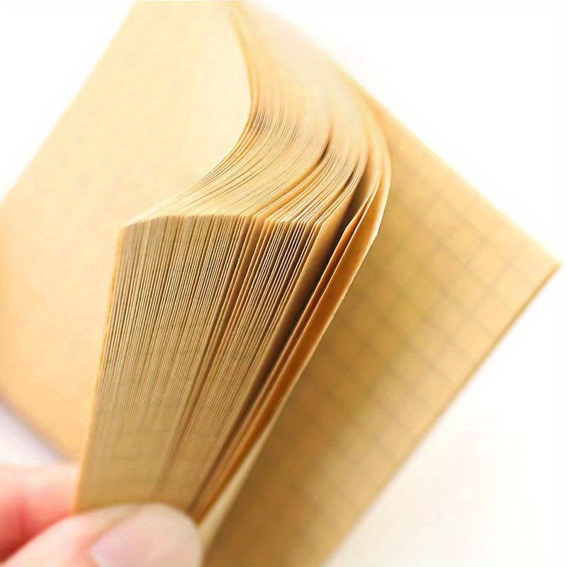 80 Kraft Paper Sticky Notes Horizontal Line Square Sticky Temu