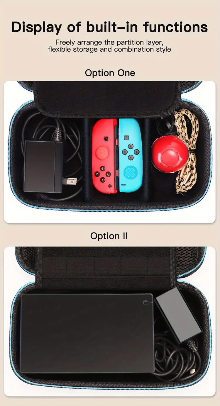 for nintendo switch switch oled storage bag free combination storage game console accessories finishing bag shockproof and waterproof simple and portable hard bag details 1